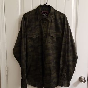 Men's Black Smith Camo pattern dress shirt